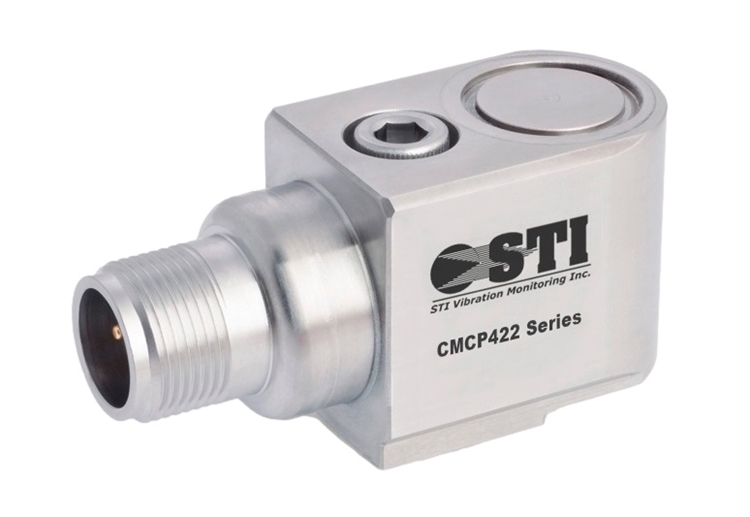 CMCP422ATTS-C-IS — 本安型 4–20 mA 传感器，加速度与温度输出，侧向出线，MS 连接器